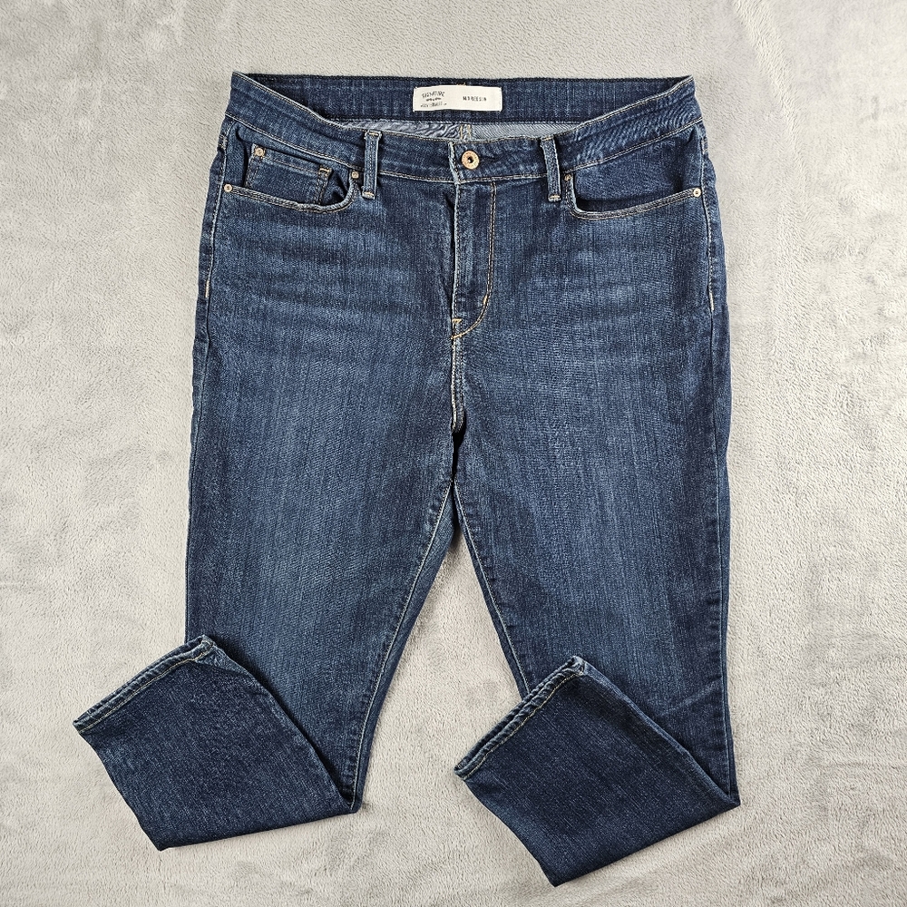 Levis Mid Rise Slim Blue Denim Jeans Womens Size 33x28
